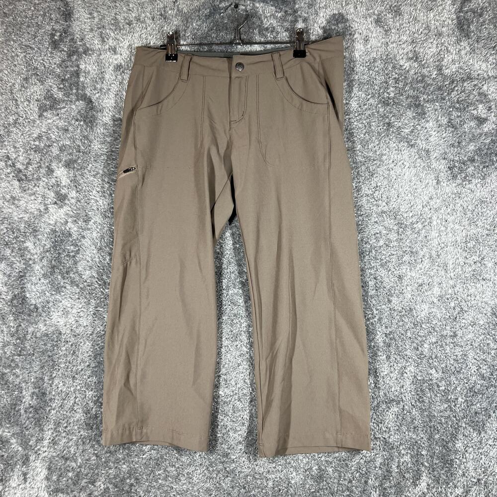 Patagonia Capris Womens 32 Brown Cargo Microfiber Stretch Travel Zip Pockets